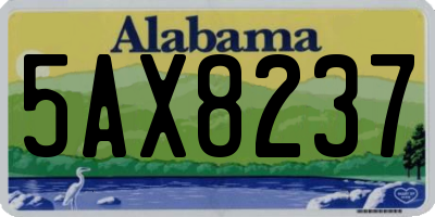 AL license plate 5AX8237