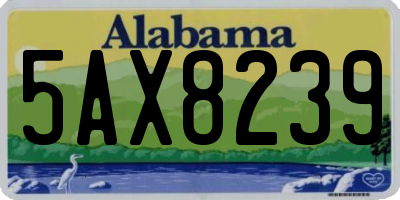 AL license plate 5AX8239