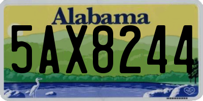 AL license plate 5AX8244