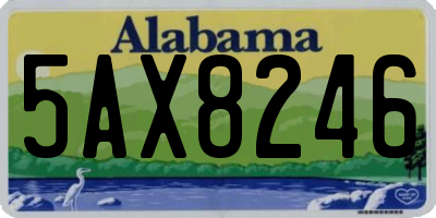 AL license plate 5AX8246