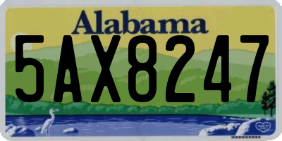 AL license plate 5AX8247