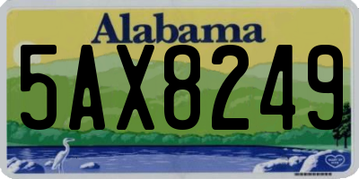 AL license plate 5AX8249