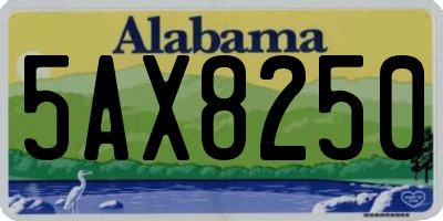 AL license plate 5AX8250