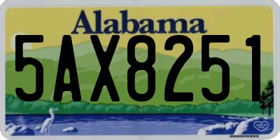 AL license plate 5AX8251