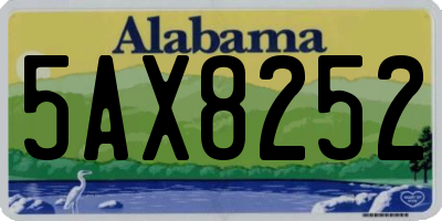 AL license plate 5AX8252