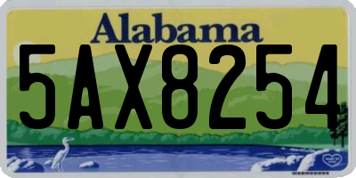 AL license plate 5AX8254