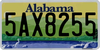AL license plate 5AX8255