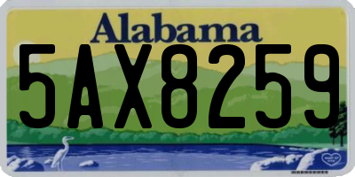 AL license plate 5AX8259
