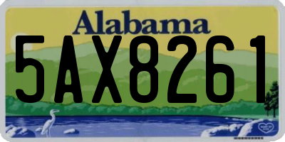 AL license plate 5AX8261