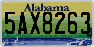 AL license plate 5AX8263