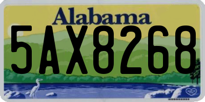 AL license plate 5AX8268