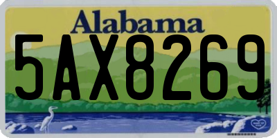 AL license plate 5AX8269