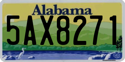 AL license plate 5AX8271