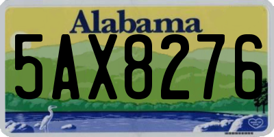 AL license plate 5AX8276