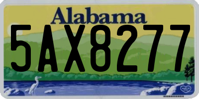 AL license plate 5AX8277