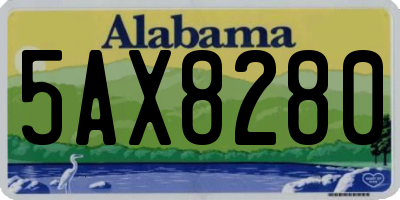 AL license plate 5AX8280