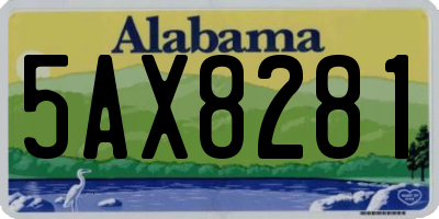 AL license plate 5AX8281