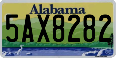 AL license plate 5AX8282