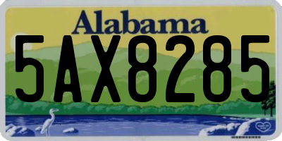 AL license plate 5AX8285