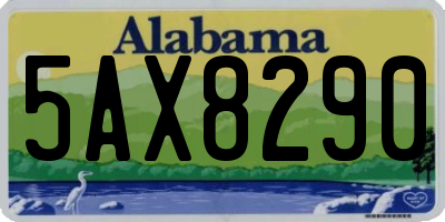 AL license plate 5AX8290