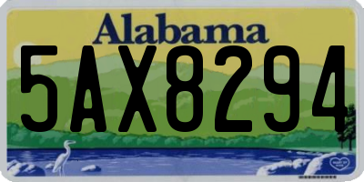 AL license plate 5AX8294