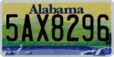 AL license plate 5AX8296