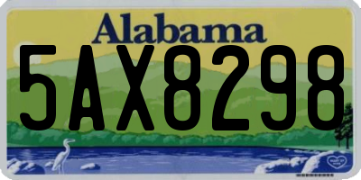 AL license plate 5AX8298