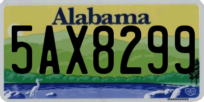 AL license plate 5AX8299