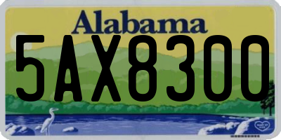 AL license plate 5AX8300