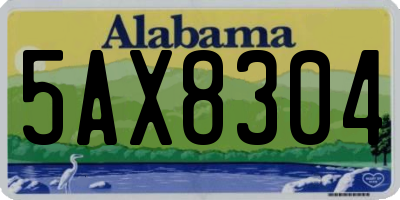 AL license plate 5AX8304