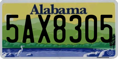 AL license plate 5AX8305