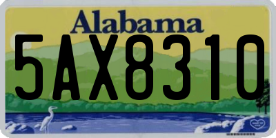 AL license plate 5AX8310