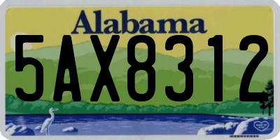 AL license plate 5AX8312
