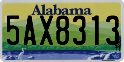 AL license plate 5AX8313