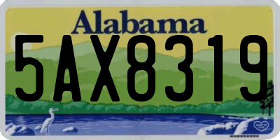 AL license plate 5AX8319