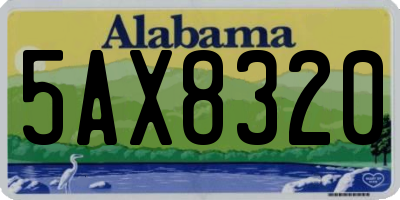 AL license plate 5AX8320