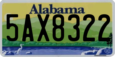 AL license plate 5AX8322