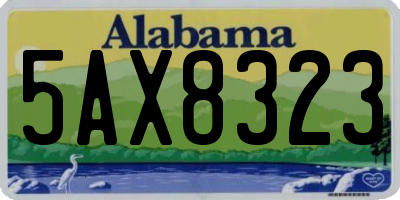 AL license plate 5AX8323