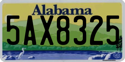 AL license plate 5AX8325