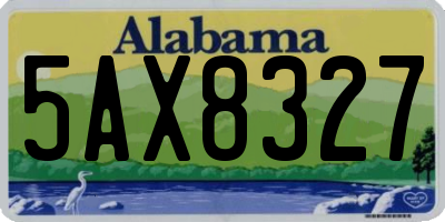 AL license plate 5AX8327