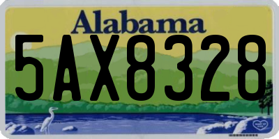 AL license plate 5AX8328