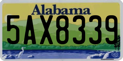 AL license plate 5AX8339