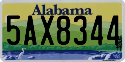 AL license plate 5AX8344