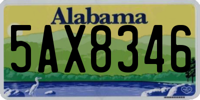 AL license plate 5AX8346