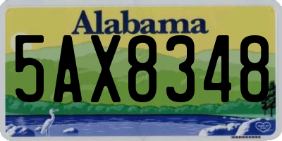 AL license plate 5AX8348