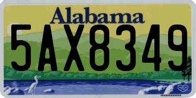 AL license plate 5AX8349