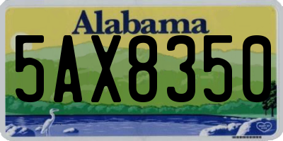 AL license plate 5AX8350