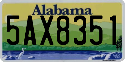 AL license plate 5AX8351