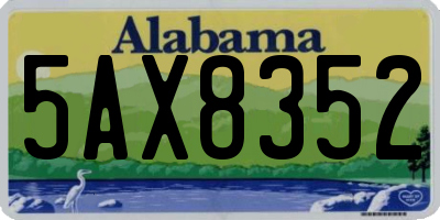 AL license plate 5AX8352