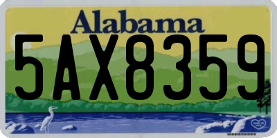 AL license plate 5AX8359